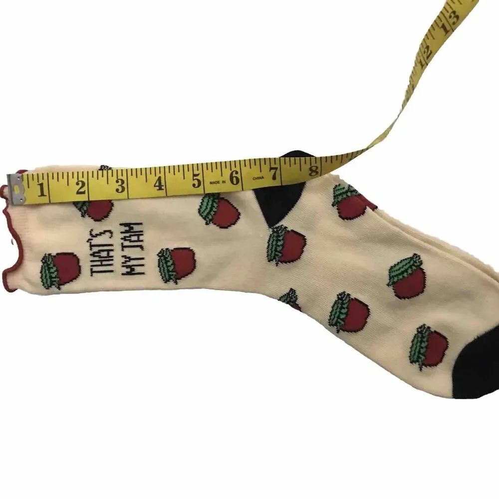 Strawberry Jam Socks Unisex  One Size Multicolor